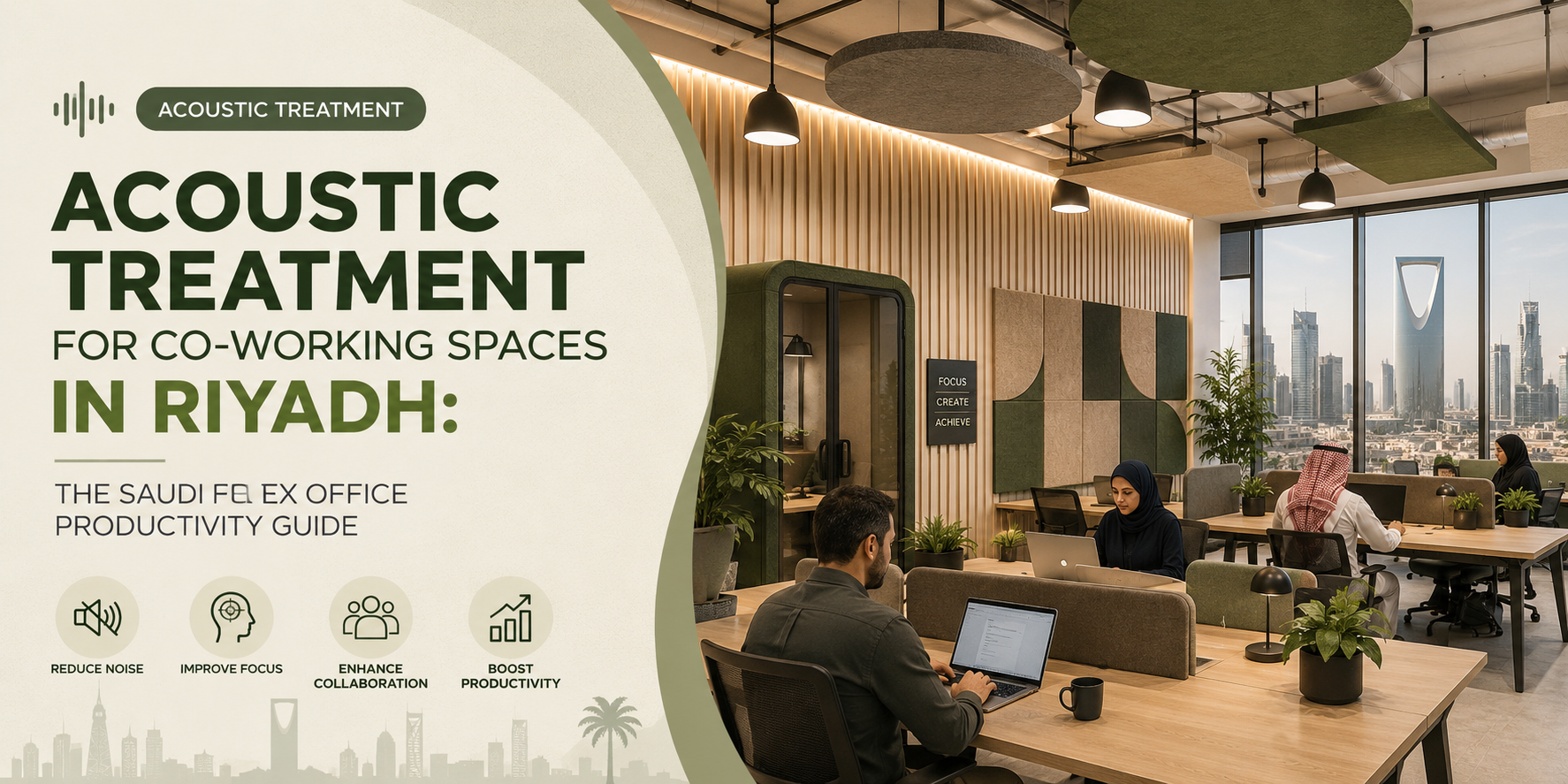 Acoustic solutions in Riyadh co-working space