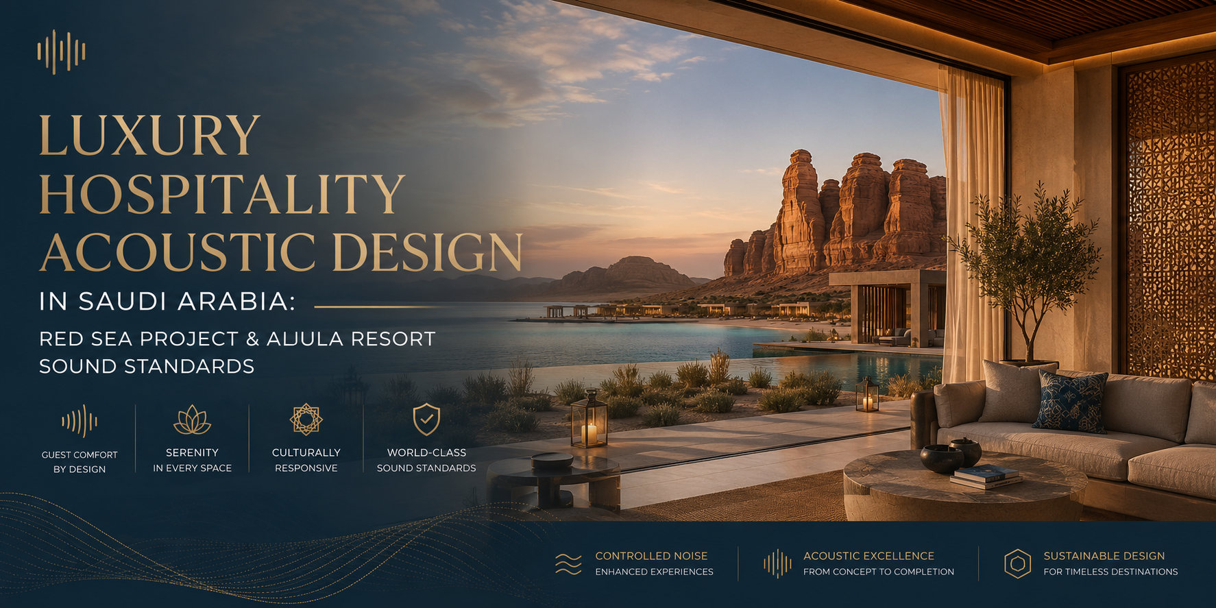 Luxury resort acoustics at sunset