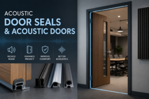 A high rated wall means little if the door leaks sound. Learn how acoustic doors and seals work and how to choose the right STC rated system.